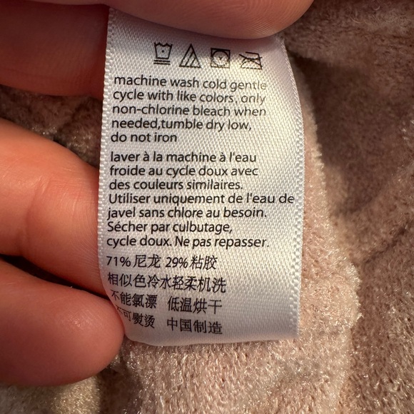 Barefoot Dreams CozyChic Sweatshirt blush pink Ultra Lite cowl neck Tunic M - Picture 6 of 8